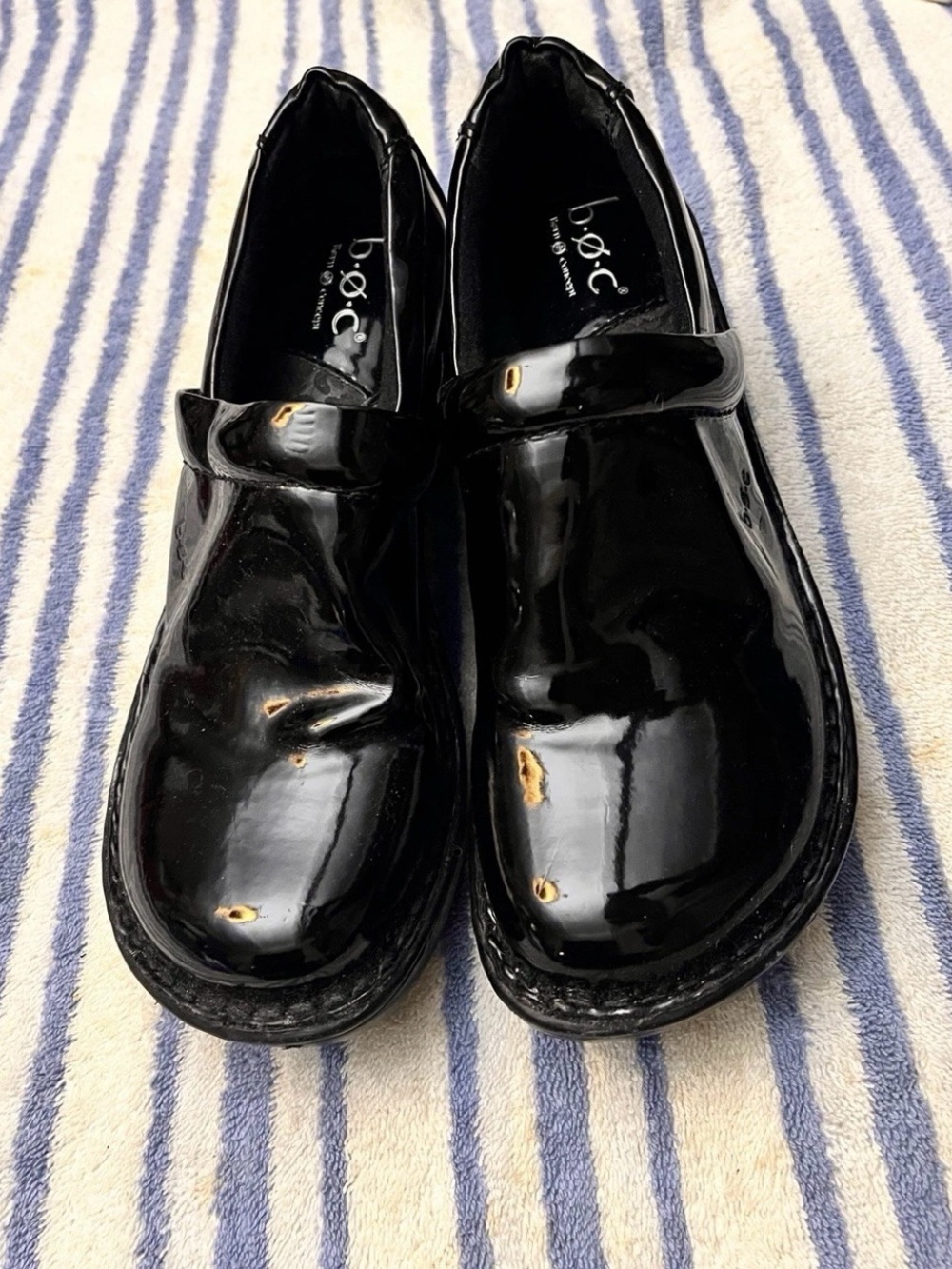 b.o.c. Black Patent Mary Jane Flats